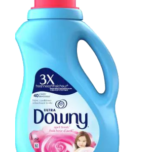 A bottle of downy fabric softener