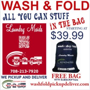 A flyer for the wash and fold service.